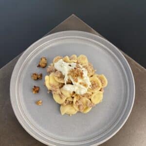 Orecchiette salsiccia e stracciatella