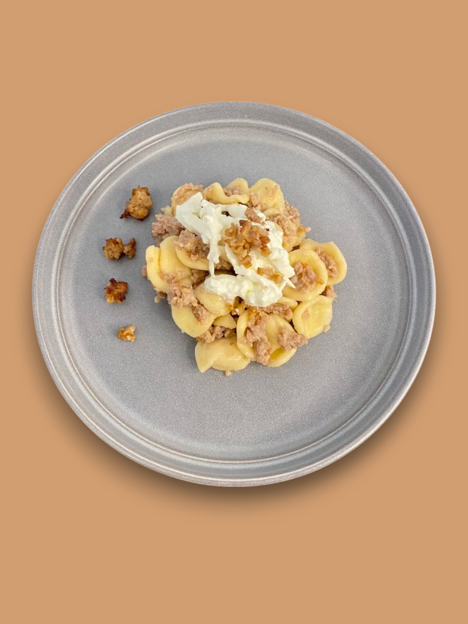 Orecchiette salsiccia e stracciatella